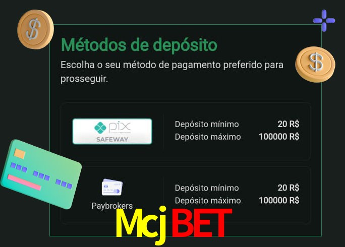O cassino Mcjbet oferece uma grande variedade de métodos de pagamento